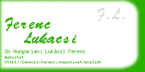 ferenc lukacsi business card